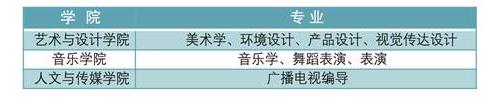 湖北科技学院艺术类招生学院及专业