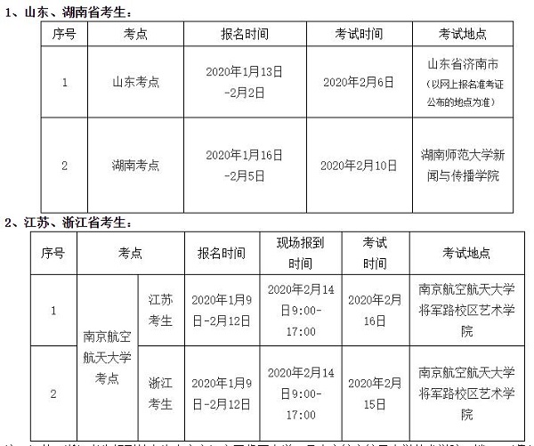 南京航空航天大学报名时间、考试时间、安排