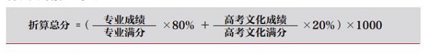 数字媒体艺术专业以折算总分